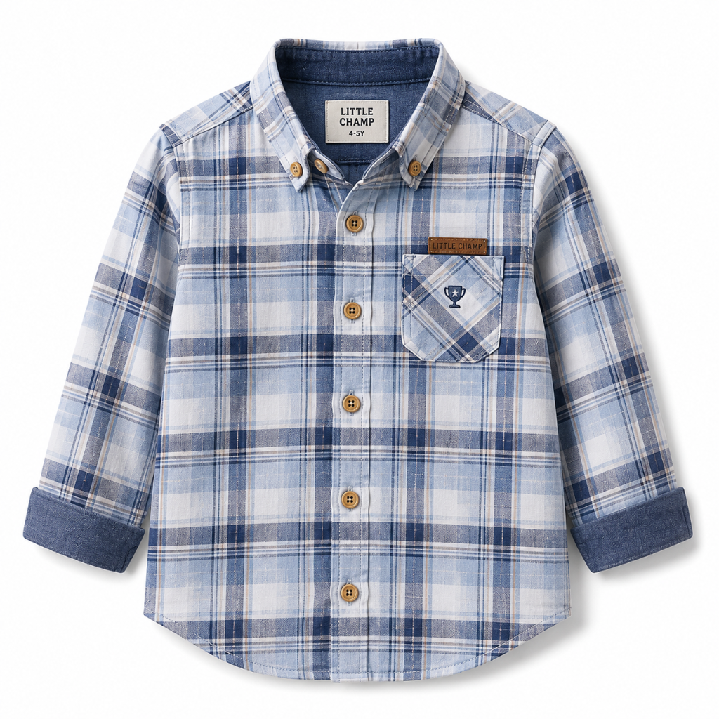 Untitled design (31) Little Champ Casual Shirt - Image 1