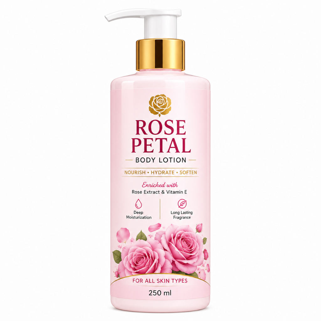 Untitled design (37) Rose Petal Body Lotion - Image 1